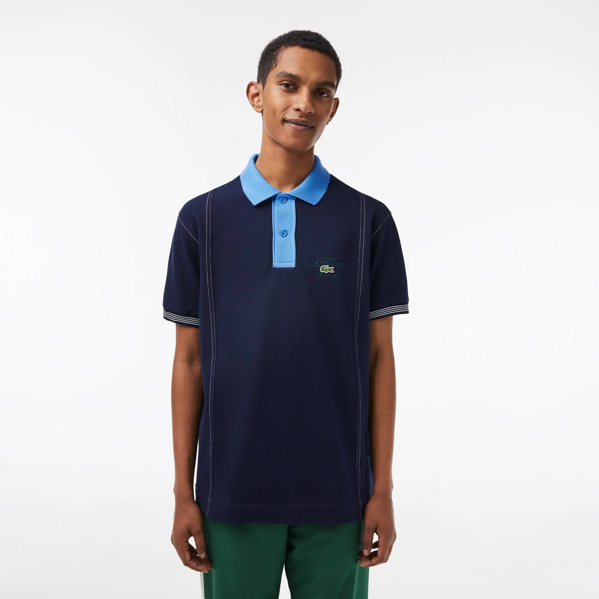 Lacoste Men’s Lacoste Two Tone Organic Cotton Polo Shirt. 1