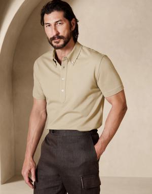 Luxury-Touch Pique Polo beige