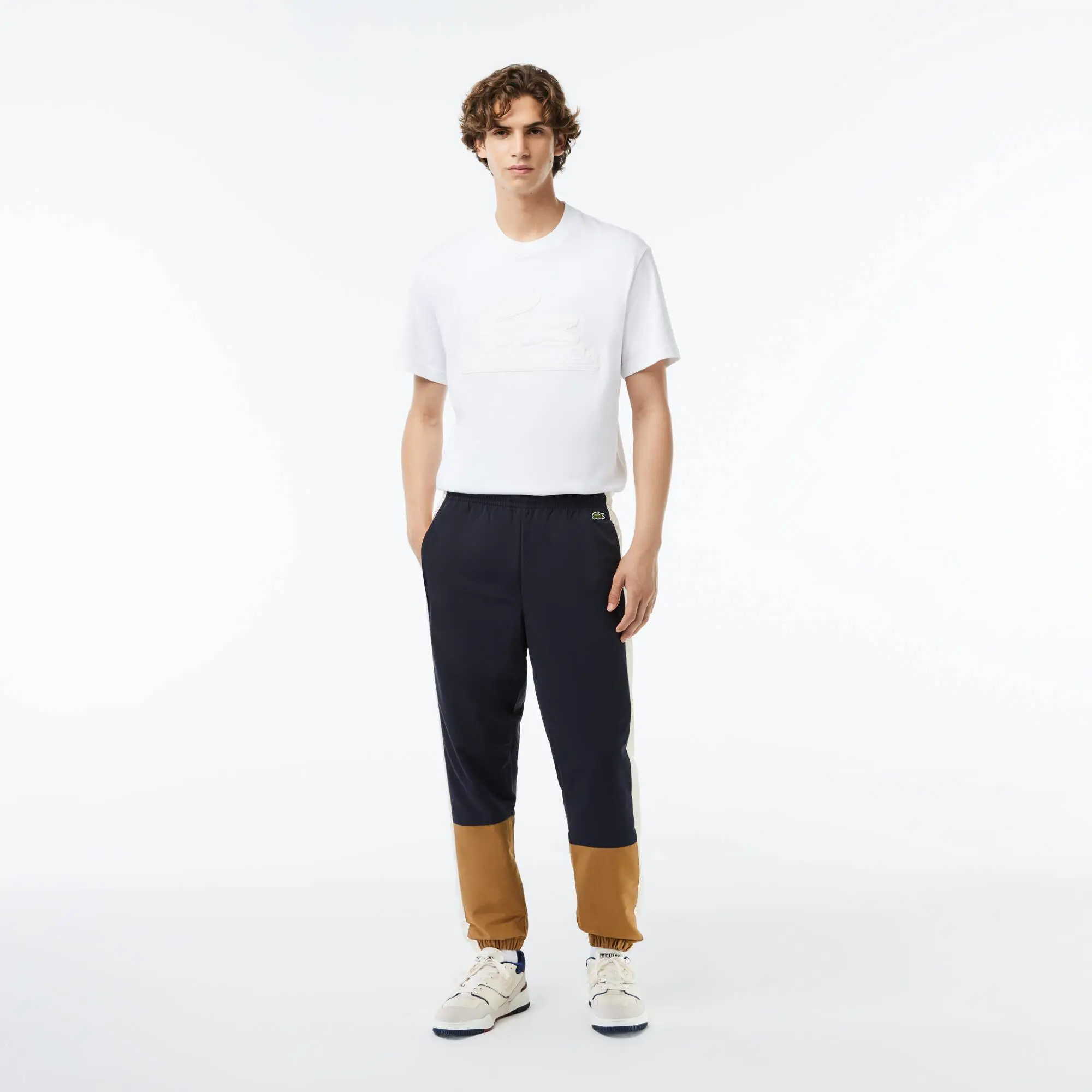 Lacoste Men's Waterproof Colorblock Sweatpants. 1