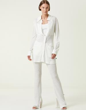 Amalfi Beyaz Keten Tunik Elbise