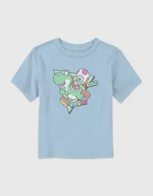 Toddler Nintendo Yoshi and Toad Tee blue