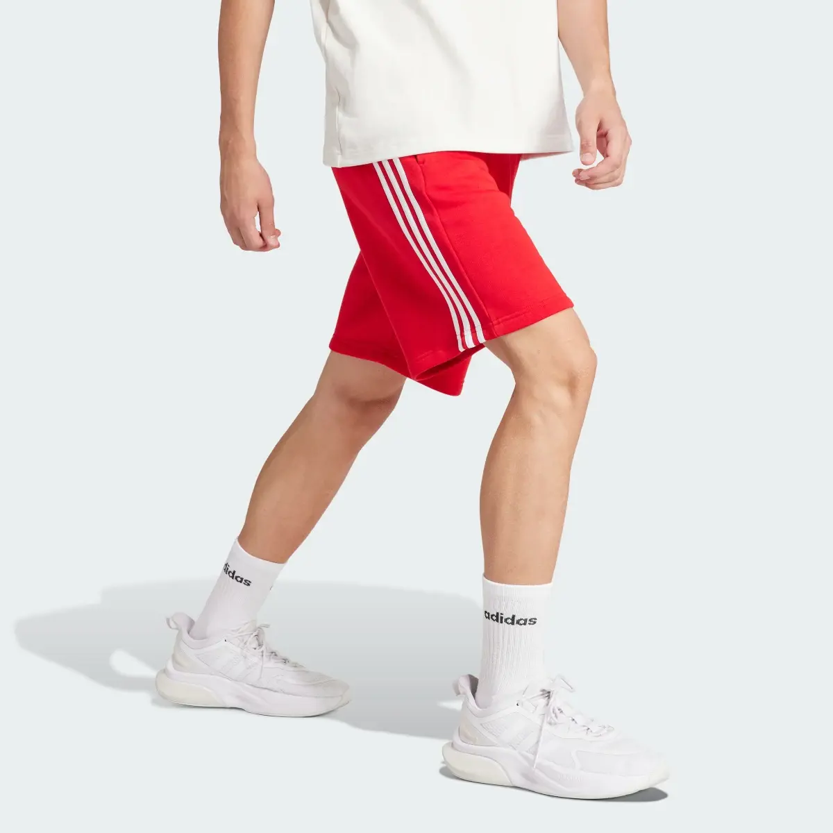 Adidas Shorts Essentials 3 Franjas Tela Fleece. 3