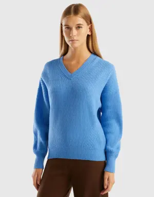 soft sweater with v-neck
