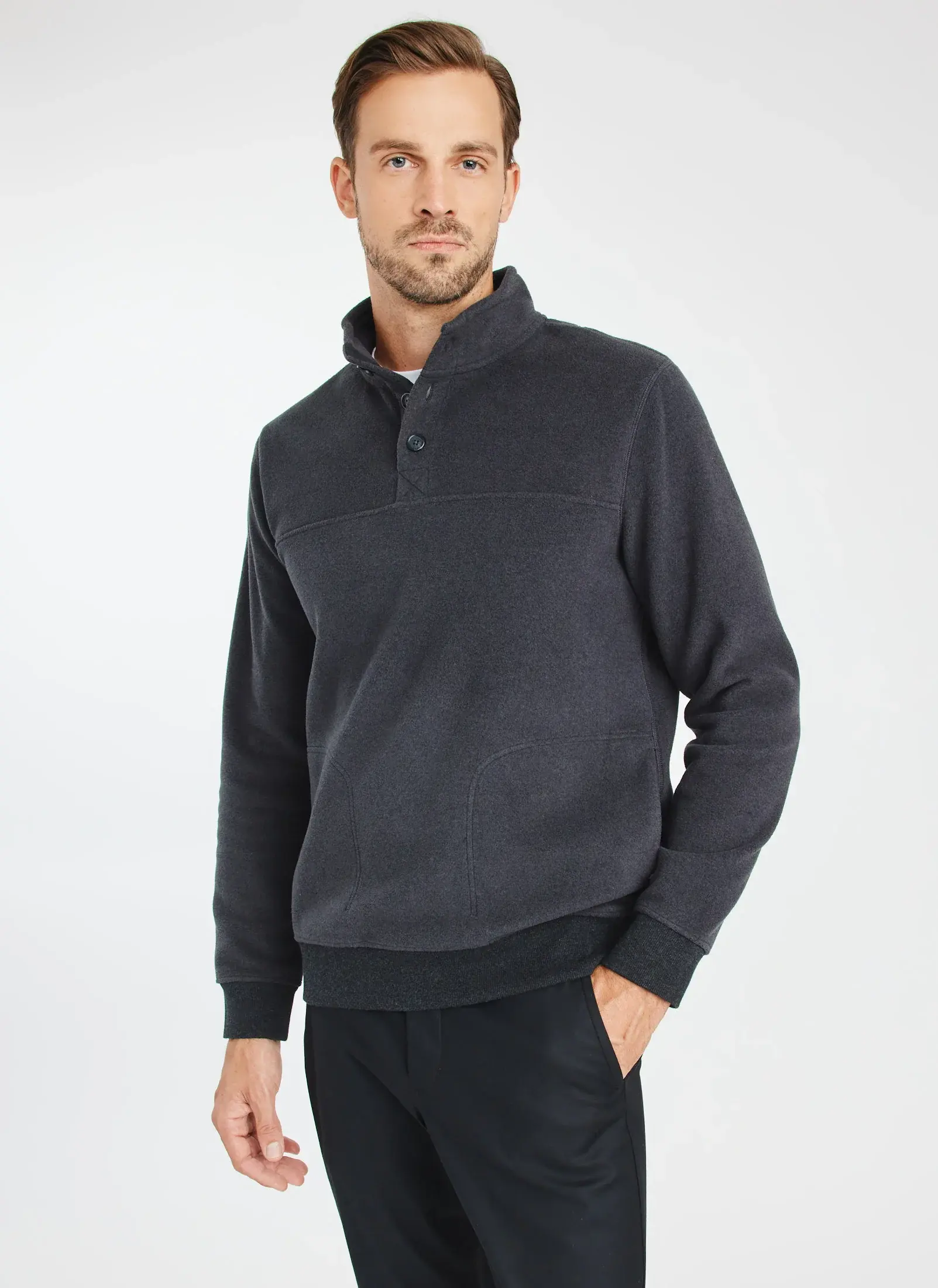 Kit And Ace Preston Fleece Pullover. 1