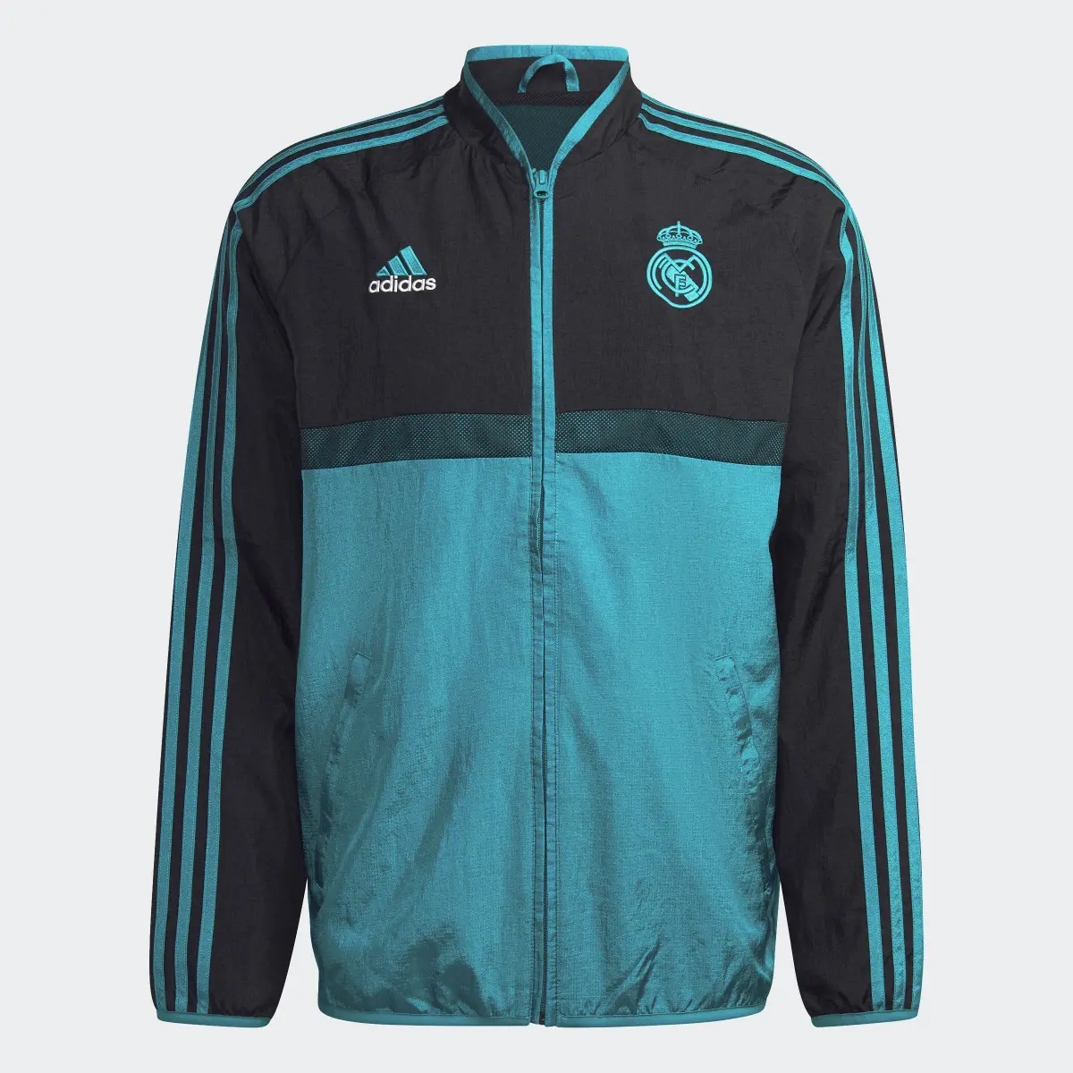 Adidas Chamarra Real Madrid Icons Tejida. 1