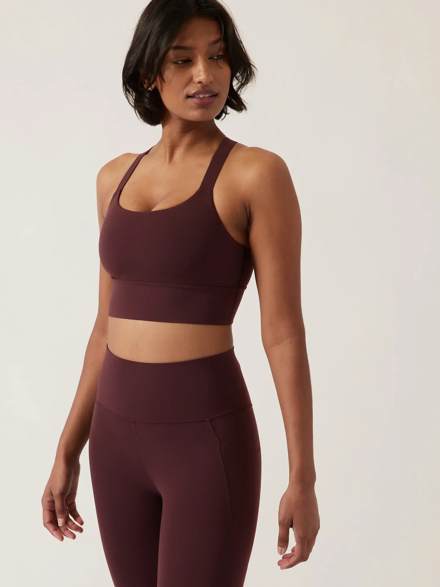 Athleta Warrior Longline Bra D&#45DD+ red. 1