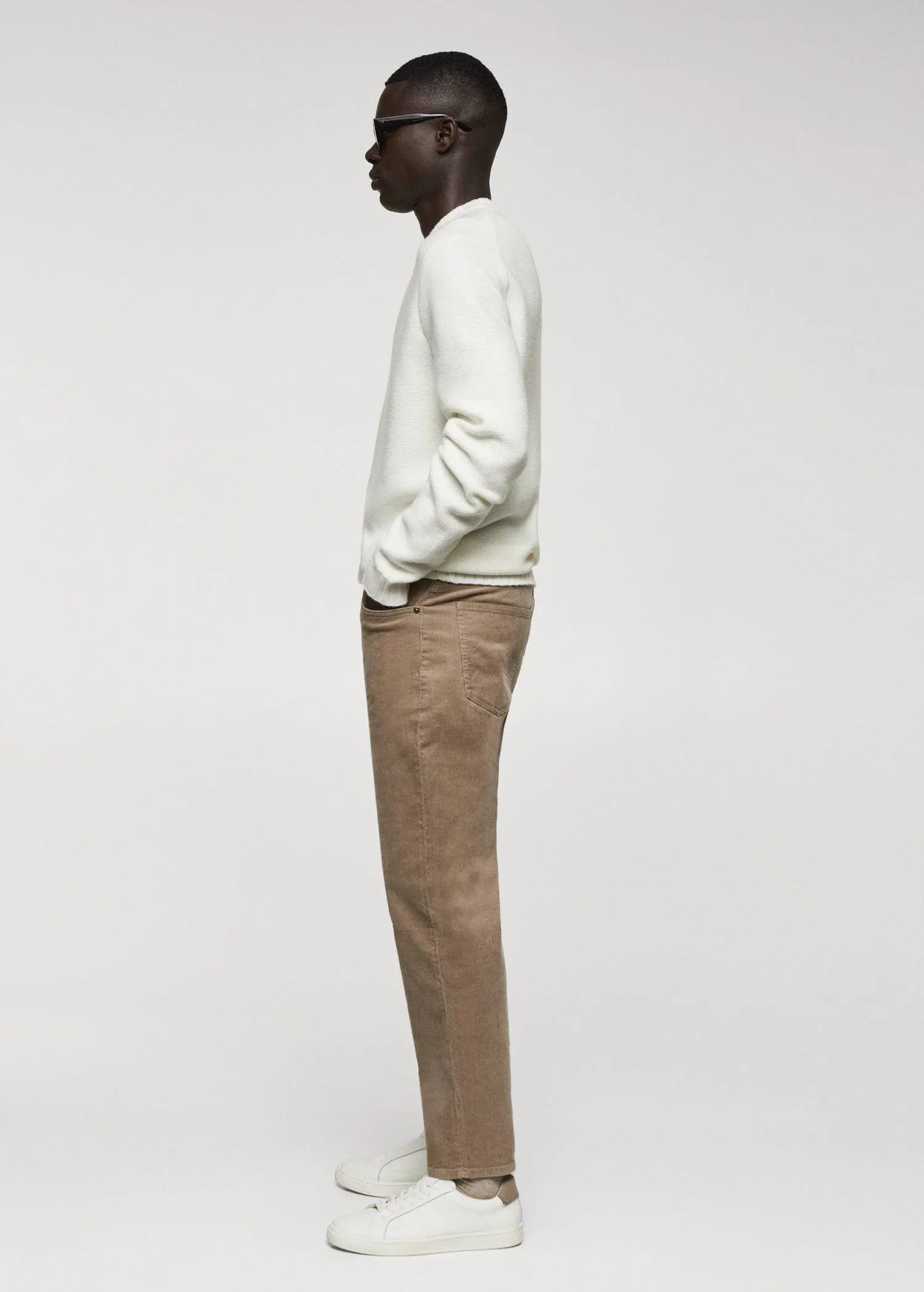 Mango Micro-corduroy slim-fit trousers . 1