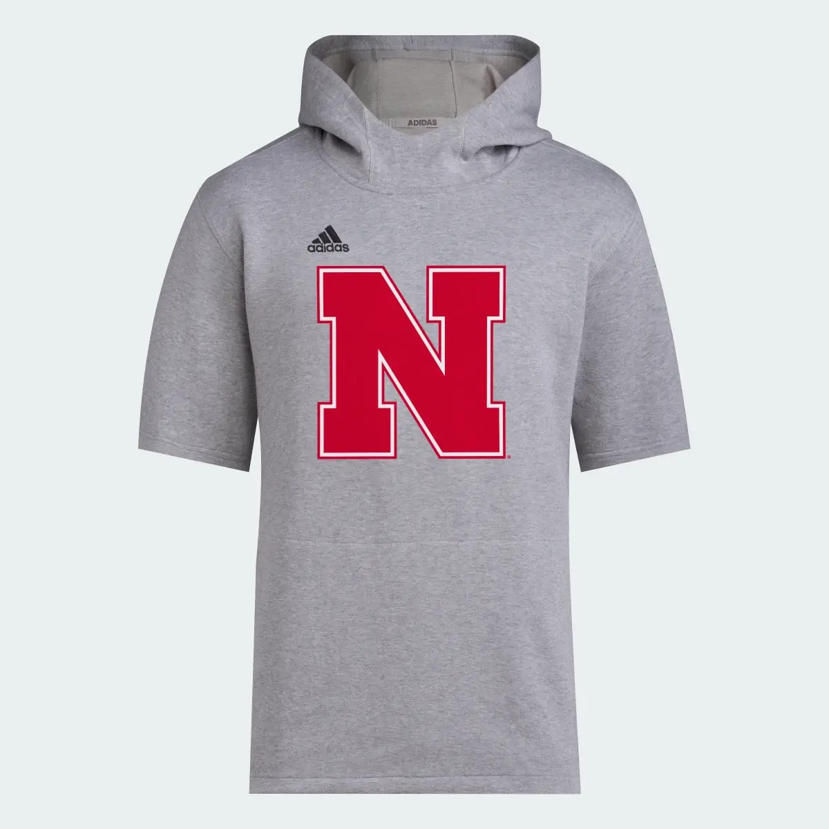 Adidas Nebraska Baseball Short Sleeve Hoodie. 1