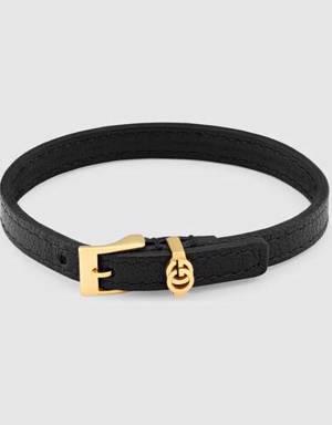 Double G leather bracelet