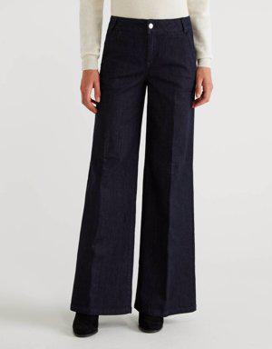 Flared jeans in stretch cotton