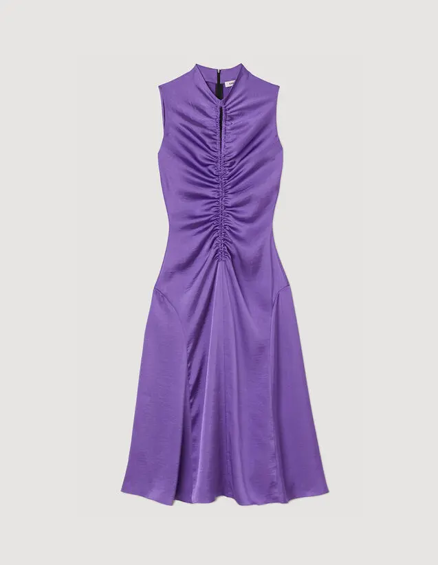 Sandro Satin-finish midi dress. 2