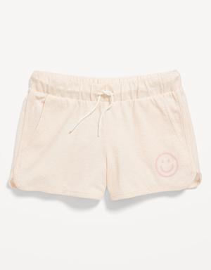 Dolphin-Hem Cheer Shorts for Girls beige