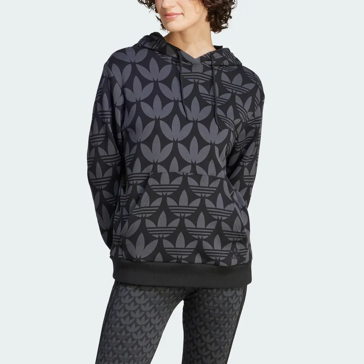 Adidas Trefoil Monogram Hoodie. 1