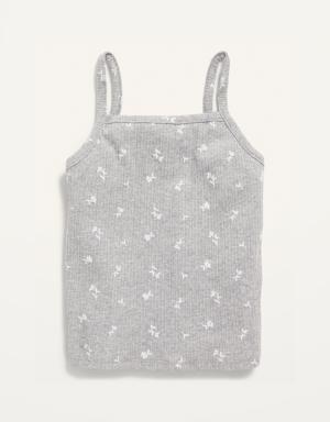 Rib-Knit Cami for Girls gray