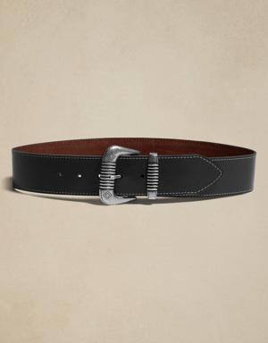 Heritage Etched Buckle Waist Belt black