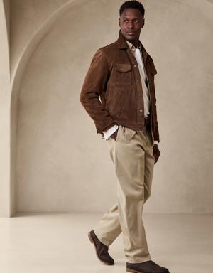 BR ARCHIVES Smithfield Pleated Rapid Movement Chino beige