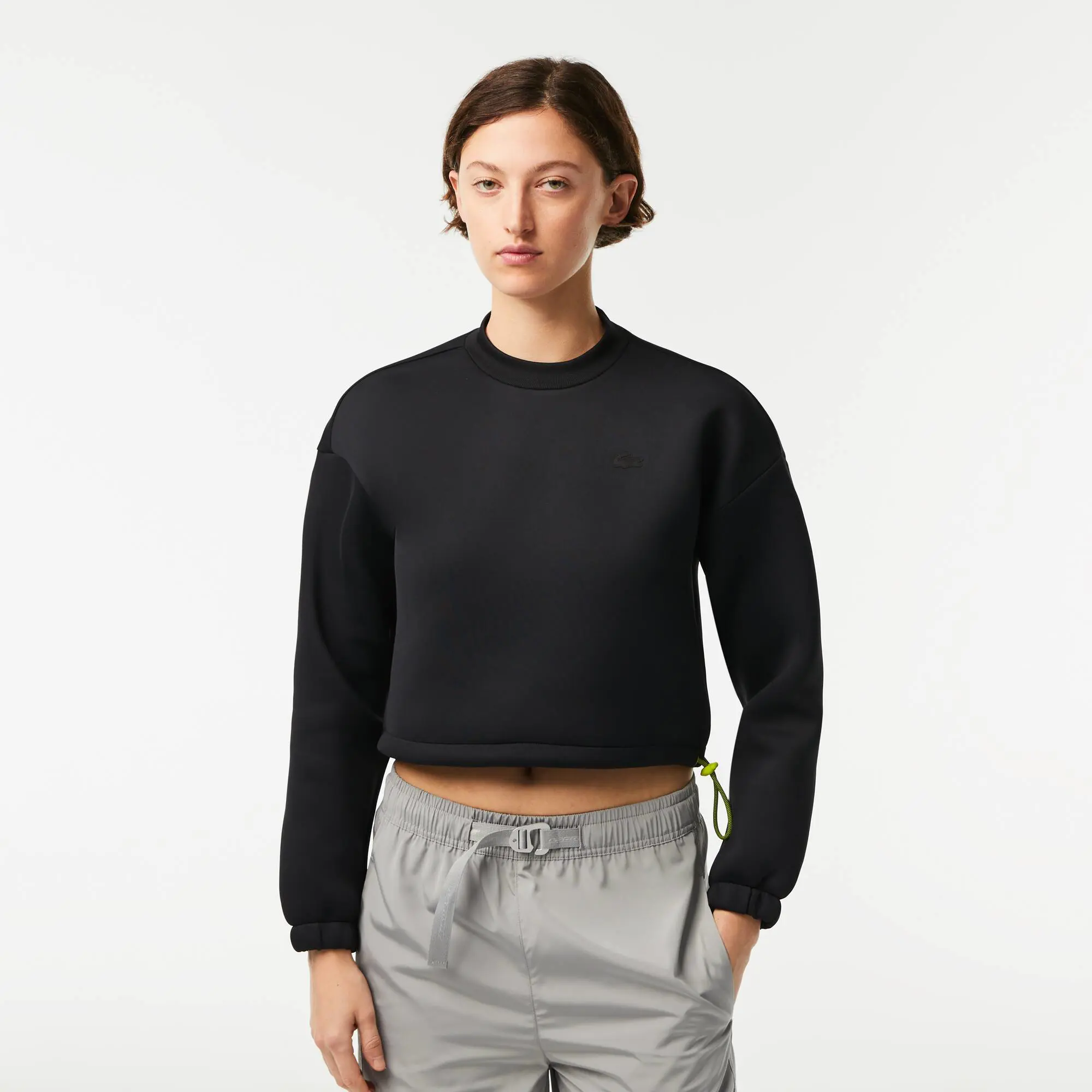 Lacoste Women's Lacoste SPORT Loose Fit Drawstring Sweatshirt. 1