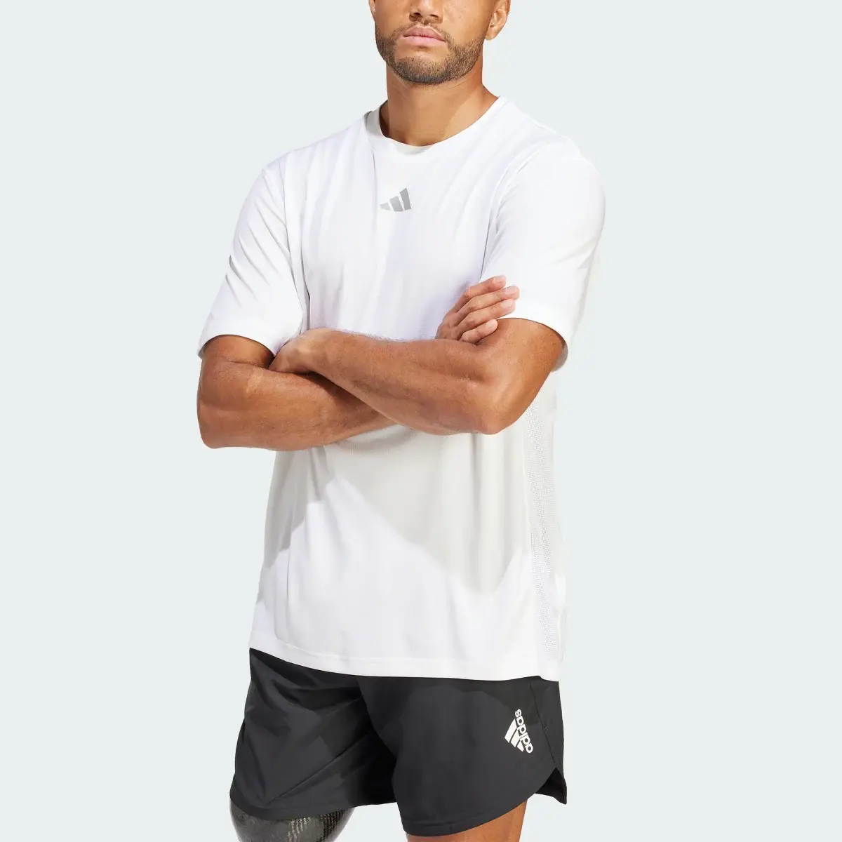 Adidas HIIT Workout 3-Stripes Tee. 1