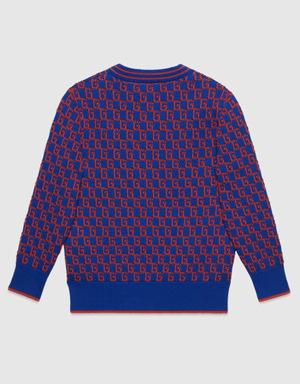 Children's Square G cotton sweater