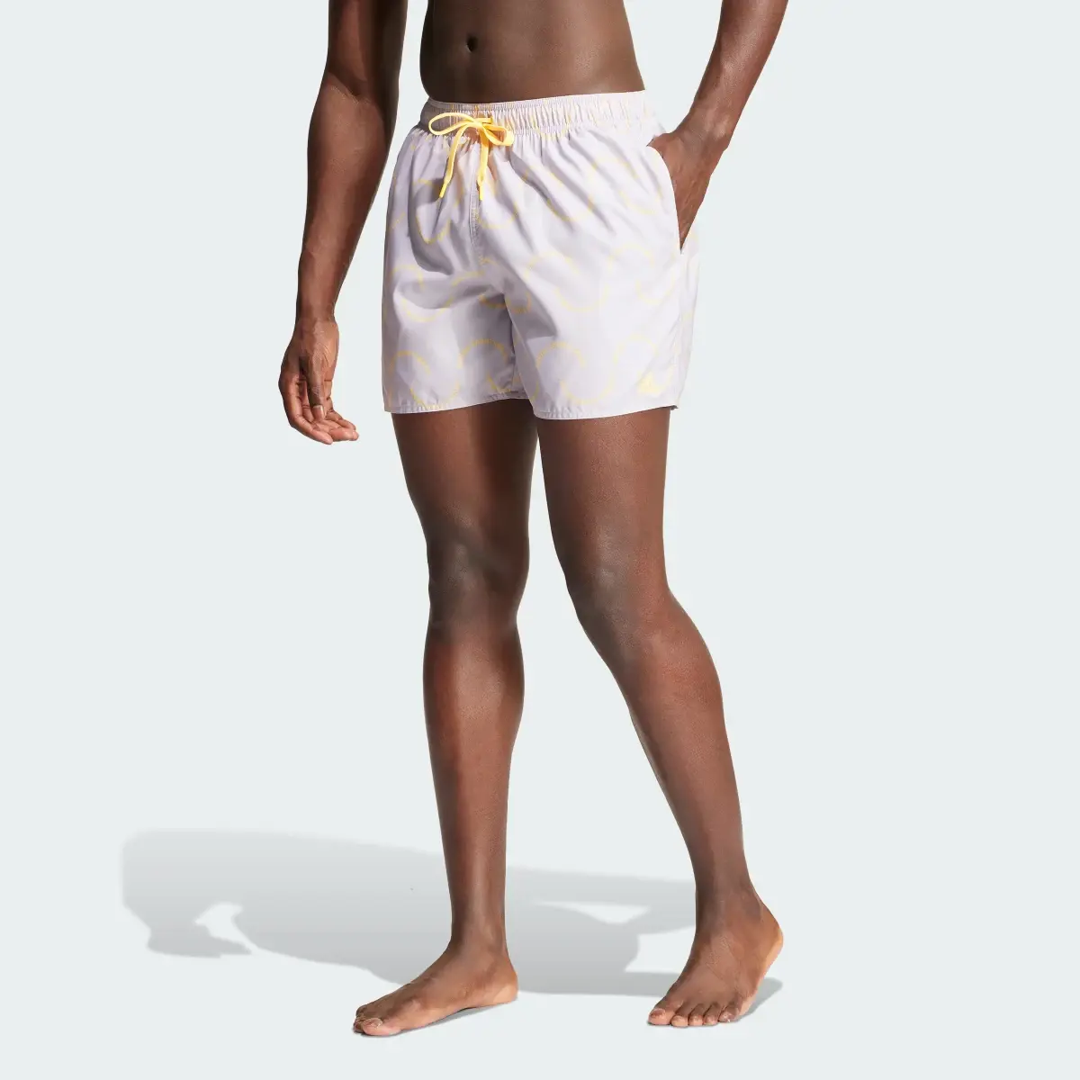 Adidas Wave Logo CLX Swim Shorts. 1