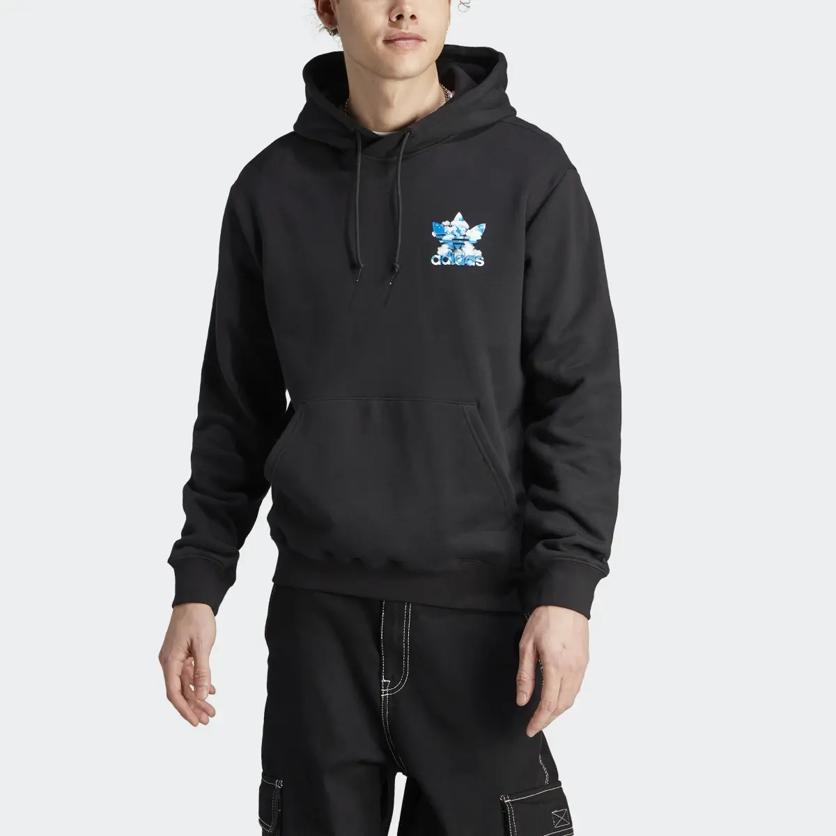 Adidas Graphics Cloudy Trefoil Hoodie. 1