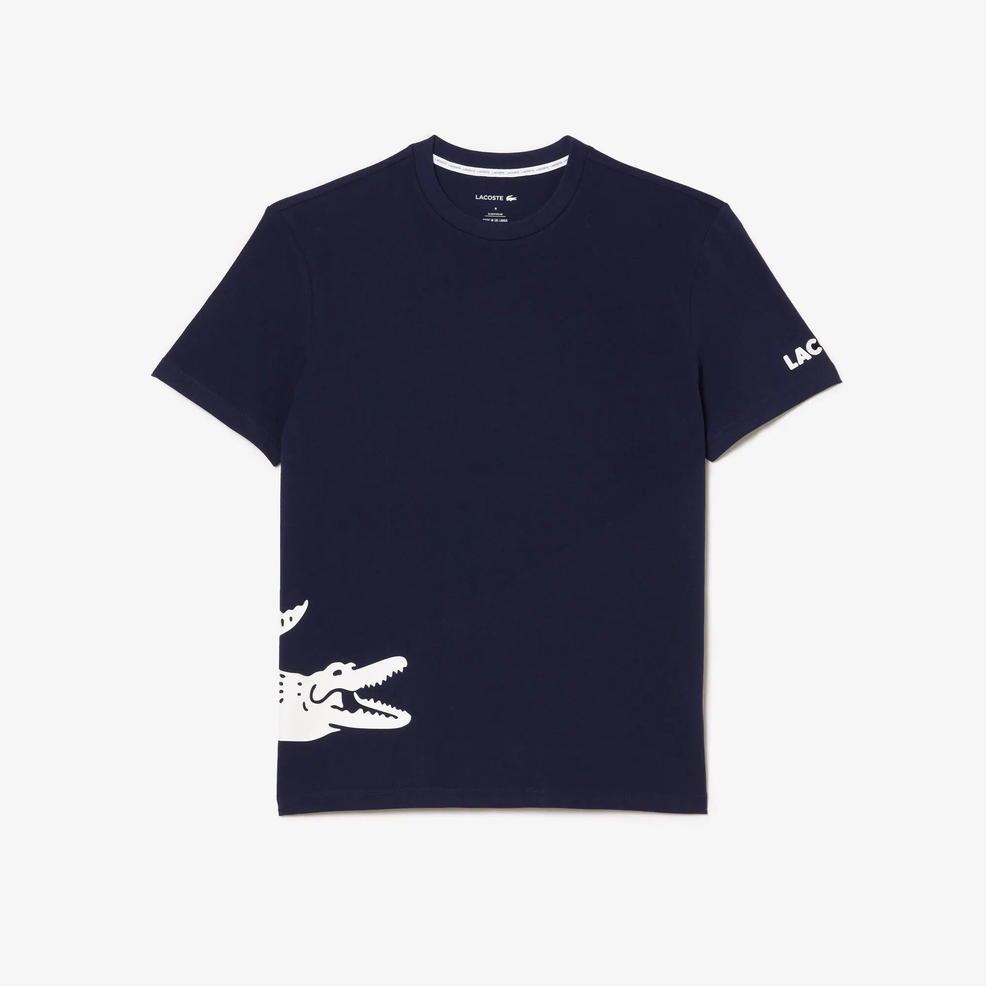 Lacoste Men’s Cotton Jersey Contrast Print T-Shirt. 2