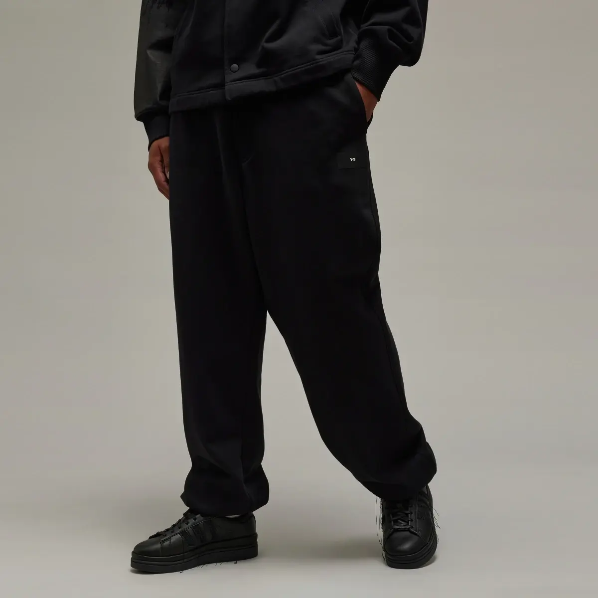 Adidas Y-3 Organic Cotton Terry Cuff Straight Pants. 1