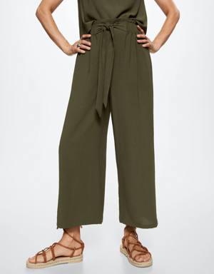 Bow culottes trousers