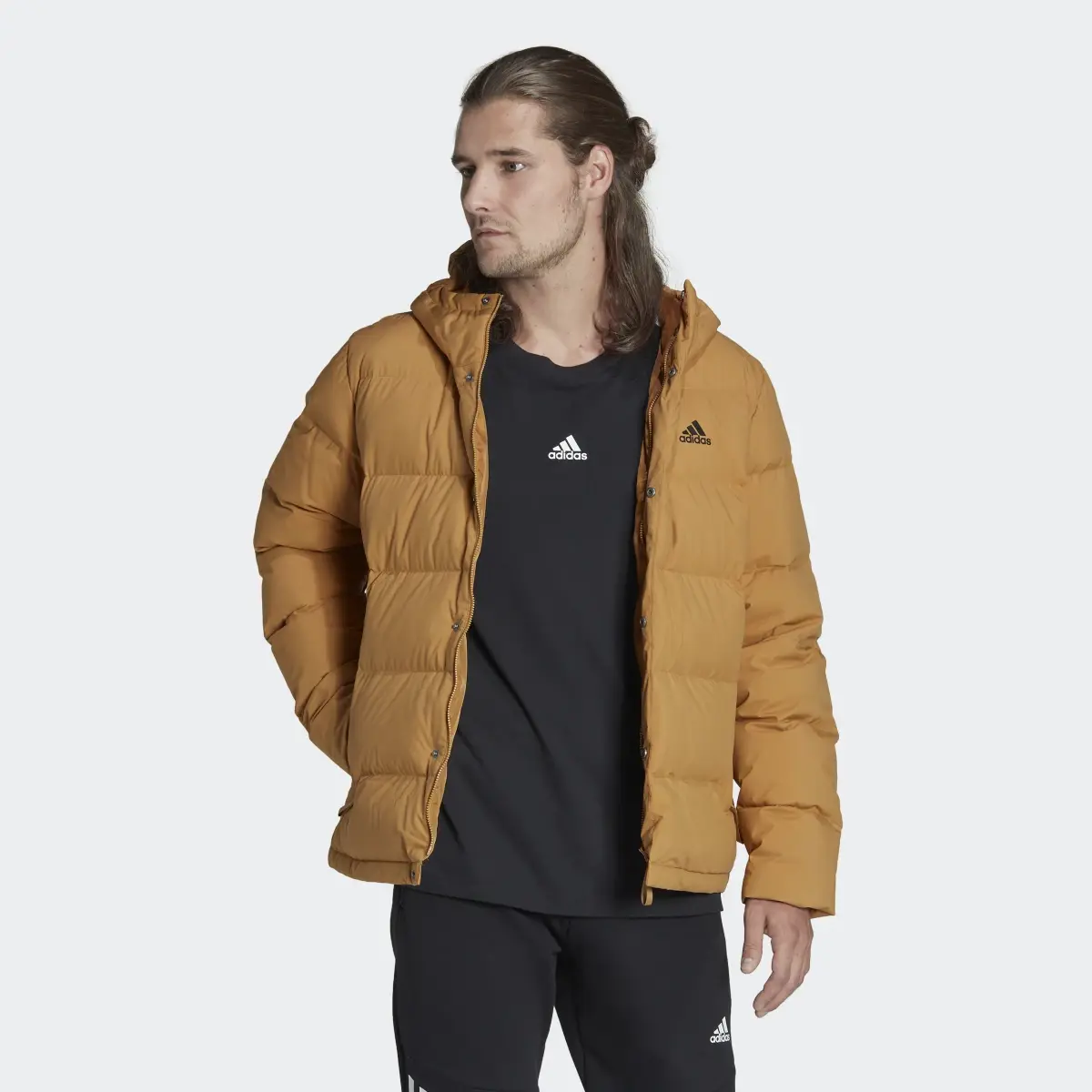 Adidas Chaqueta de plumón con capucha Helionic. 2