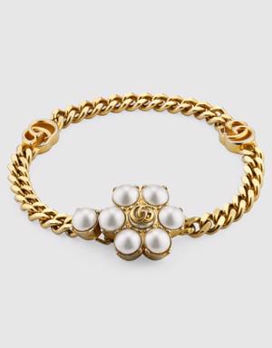 Pearl Double G bracelet