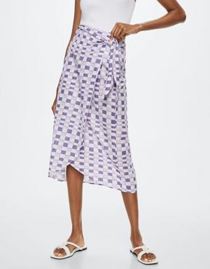 Geometric print skirt