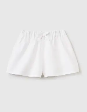 shorts in linen blend