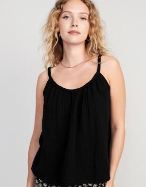 Old Navy Sleeveless Braided-Strap Top for Women black