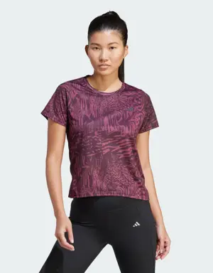 Adidas Run Icons 3 Bar Logo Allover Print Running T-Shirt. 2 Adidas Run Icons 3 Bar Logo Allover Print Running T-Shirt. 2