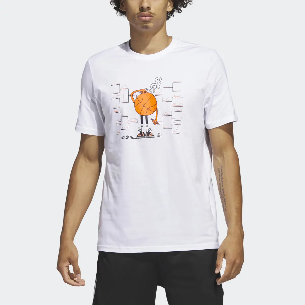 Adidas Lil Stripe Bracket Graphic Short Sleeve Basketball Tee. 1