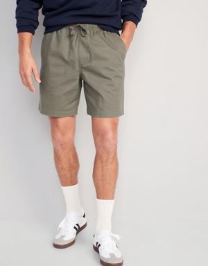Pull-On Chino Jogger Shorts for Men -- 7-inch inseam gray
