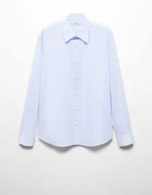 Regular-fit cotton striped suit shirt