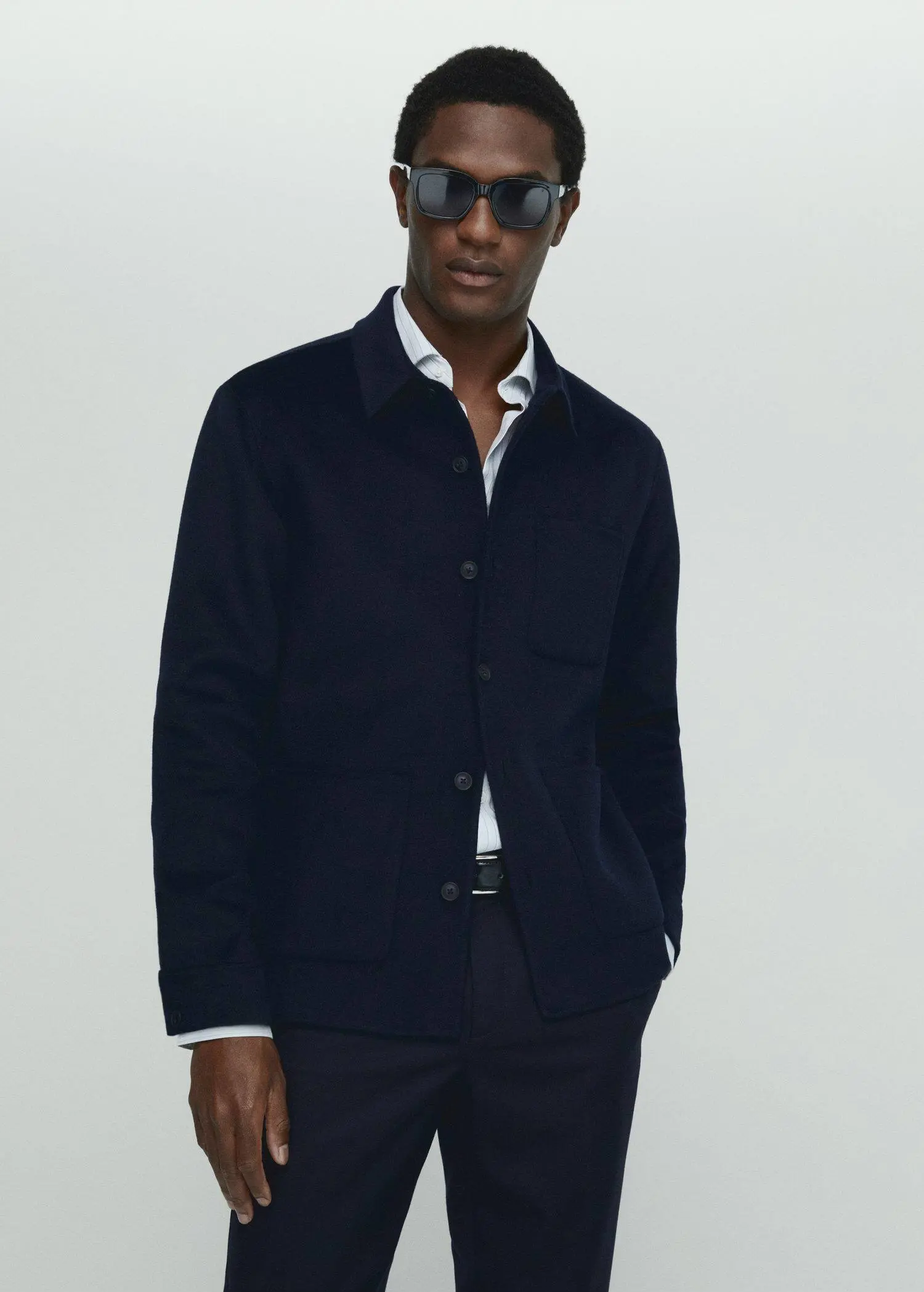 Mango Recycled wool double-face overshirt. 2