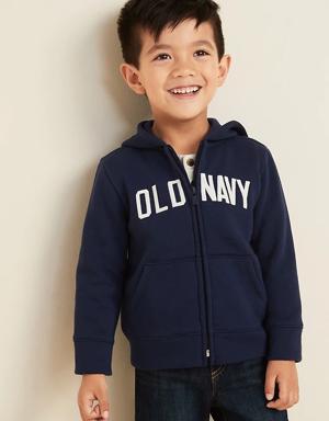 Unisex Logo-Graphic Zip Hoodie for Toddler blue