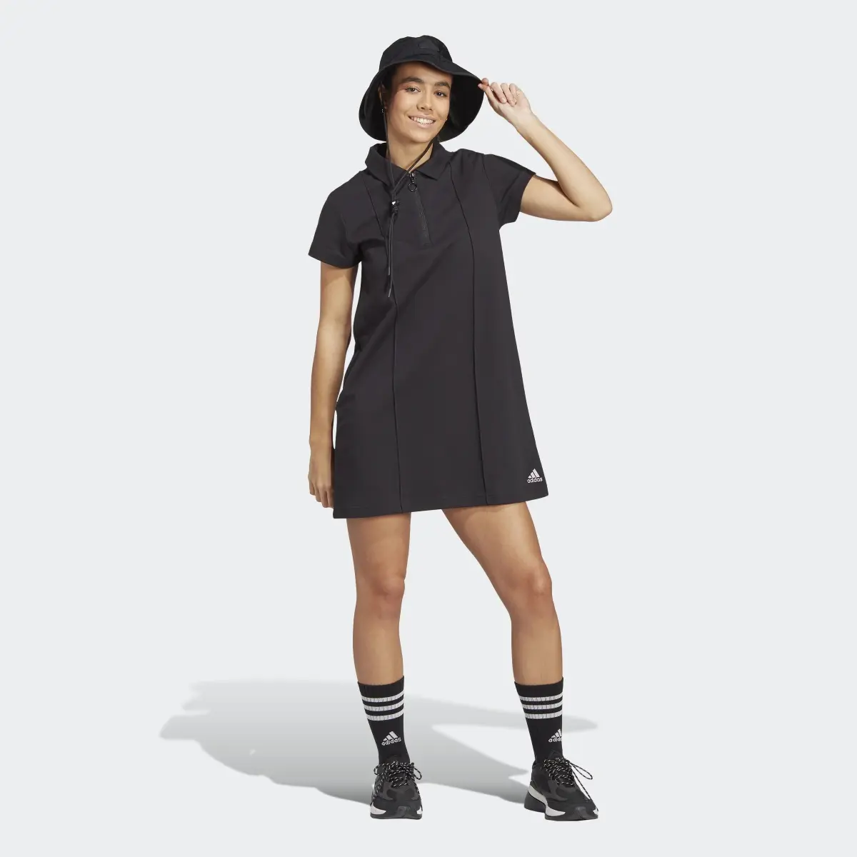 Adidas Allover adidas Graphic Polo Dress. 2