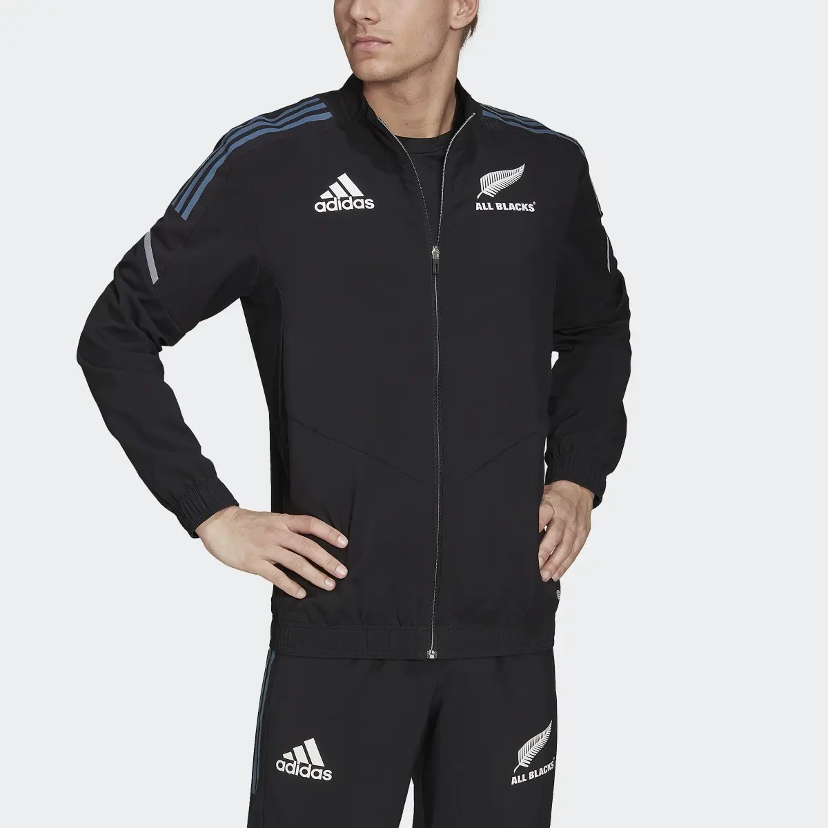 Adidas Veste de présentation de rugby All Blacks Primeblue. 1