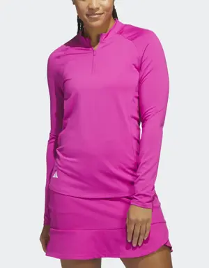 Adidas Quarter-Zip Long Sleeve Golf Polo Shirt