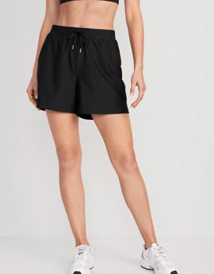 Old Navy High-Waisted PowerSoft Shorts for Women -- 5-inch inseam black