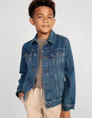 Old Navy Gender-Neutral Cotton Non-Stretch Jean Jacket for Kids blue