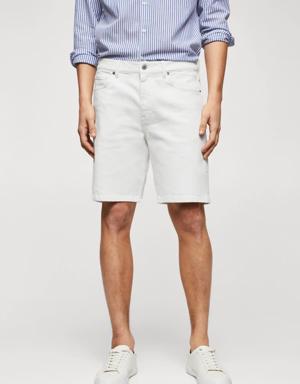 Slim Fit-Bermudashorts aus Jeans