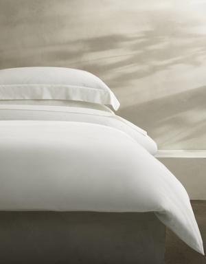 Banana Republic Washed Cotton Percale Duvet Cover white