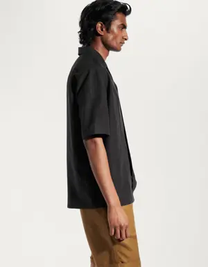 Mango Regular-fit linen bowling shirt