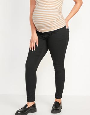 Maternity Premium Full Panel Rockstar Super Skinny Black Jeans black