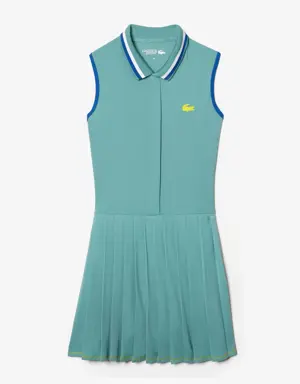 Vestido de mujer Lacoste SPORT Tennis con estilo plisado y pantalón corto incorporado