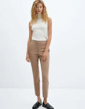 Mid-rise skinny trousers